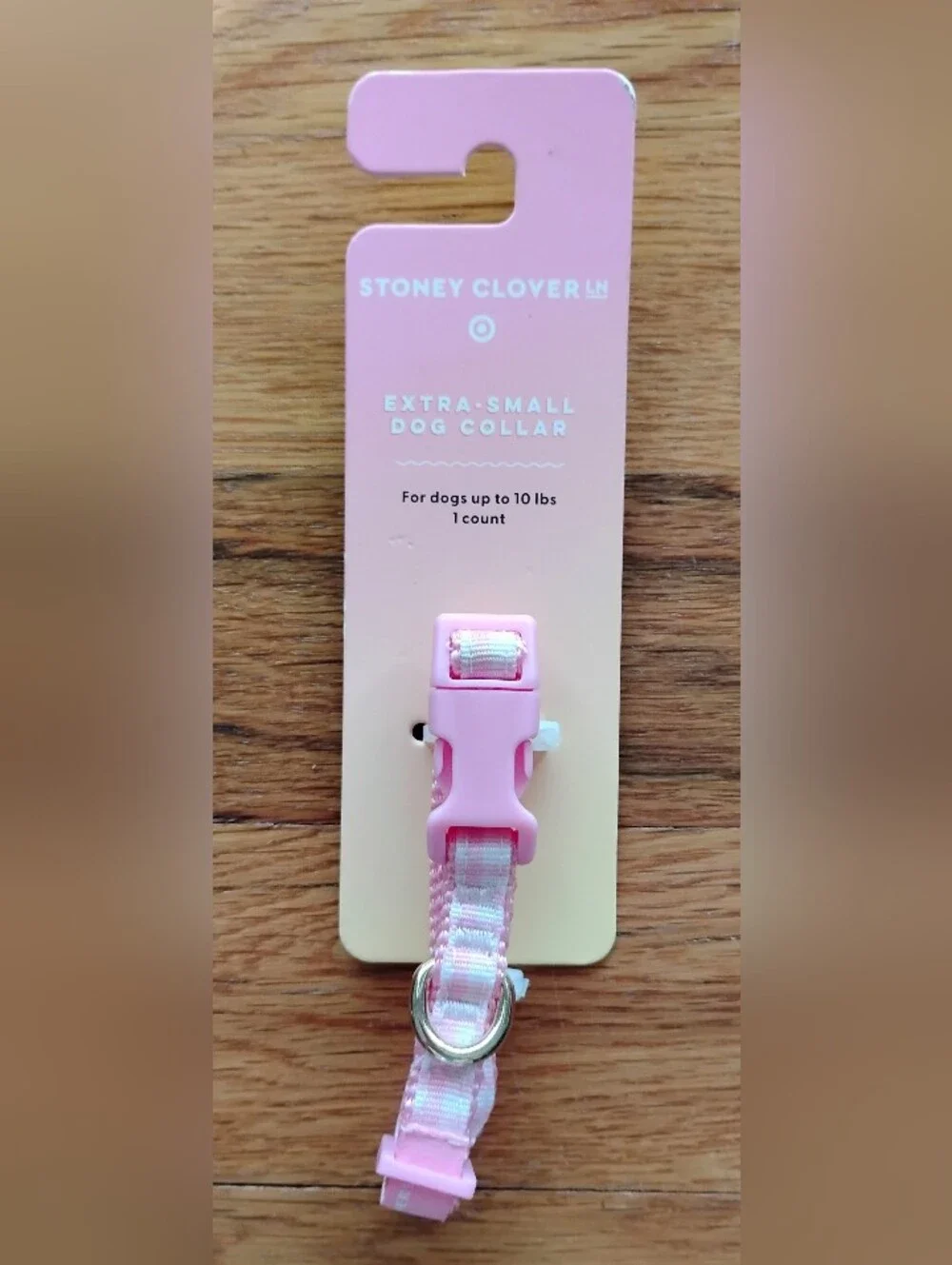 NWT (MSRP $6) Stoney Clover Lane x Target Pink Gingham XS Dog Collar #4 prep